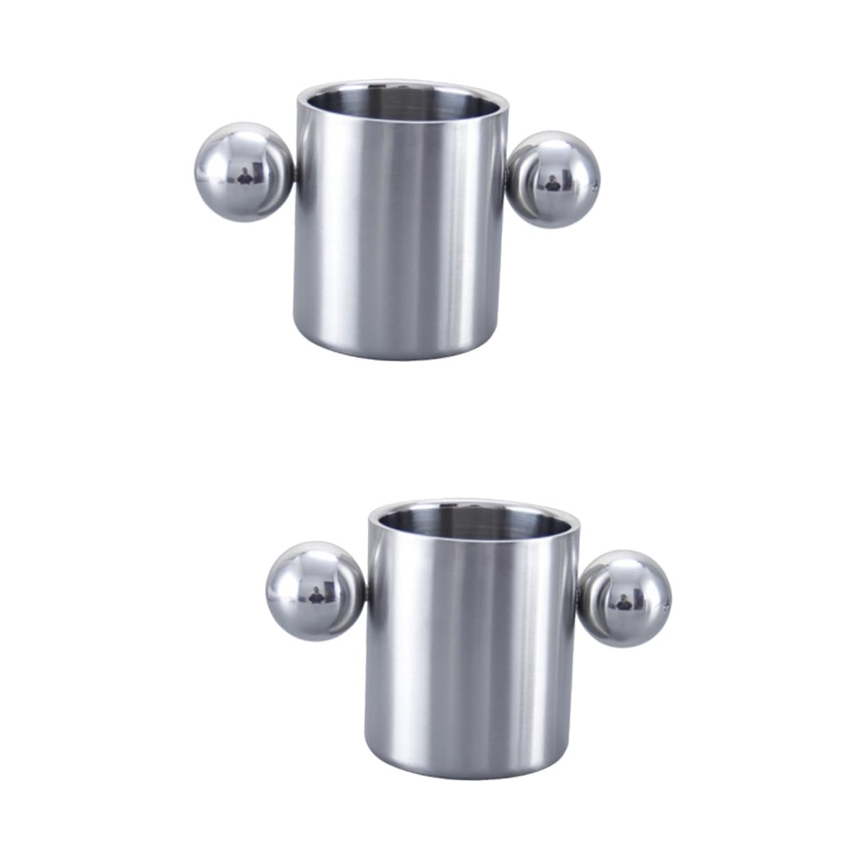 TOYANDONA 2 Stück Doppelwandiger Becher aus Edelstahl Camping Trinken Lager Tassen mit kaffeetassen Wasserbecher Lagerbecher tragbarer Trinkbecher Lagerpokal Rostfreier Stahl