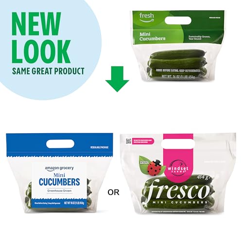 Amazon Grocery, Mini Cucumbers, 16 Oz