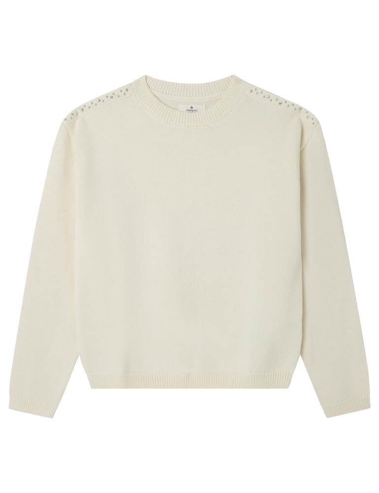 SPRINGFIELD Ribbed Shoulders with Studs Long Sleeve T-Shirt Camiseta Acanalada Niñas
