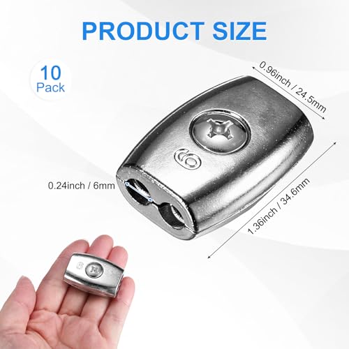 Connecteur corde électrique clôture serre-câble robuste pour fil animaux 6 mm