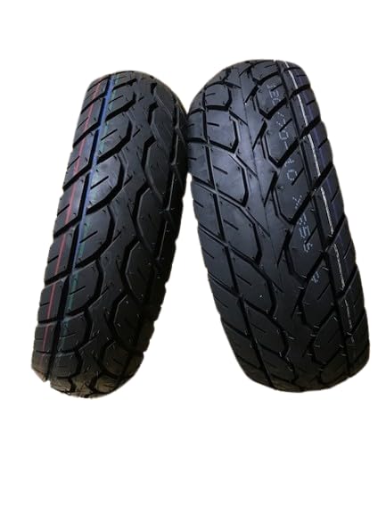 Allwetter Roller Reifen Set 120/70-10 TL 54L & 100/80-10 TL 51J (M+S) kompatibel mit Piaggio Zip kompatibel mit und vielen weiteren Modellen