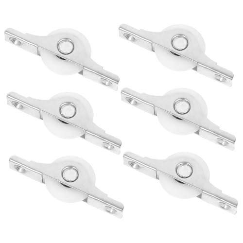 TOPPERFUN 6pcs Sliding Window Rollers Metal Iron Nylon Silent Smooth Door and Window Pulley for...