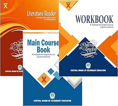 CBSE Class 10 English Literature Main Course Book, Literature Reader, Workbook Set, 3 Books