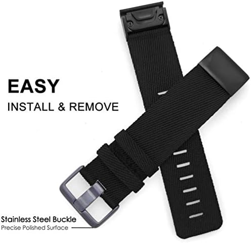 Abanen for Fenix 5/Fenix 6 Pro Nylon Watch Band, 22mm Quick Release Fit  Breathable Soft Woven Nylon Wristband Strap for Garmin Fenix 5/5 Plus,Fenix  6 Pro/Sapphire,Instinct,Approach S62 (Black) : Amazon.ae: Sporting Goods