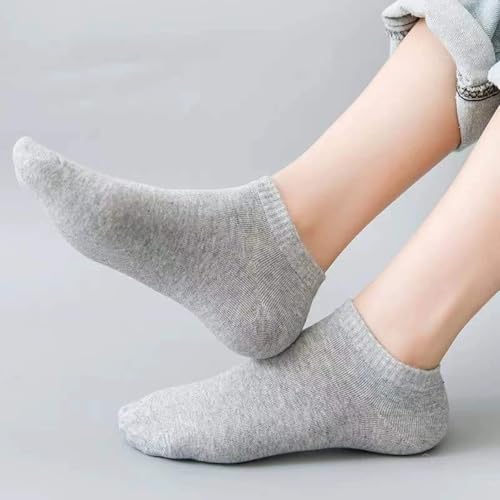 50 Pcs Summer Thin Ankle Socks, Breathable Polyester, No-Show Design In Gray, Casual Socks