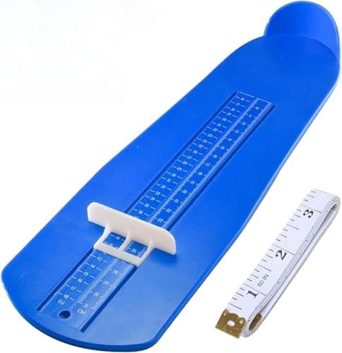 QHFlashbuy Medidores de Calzado,Dispositivo de Medición de Zapatos,Medidor de Pies para Adultos y Niños con Cinta Métrica para Determinar el Tamaño de 18 a 48