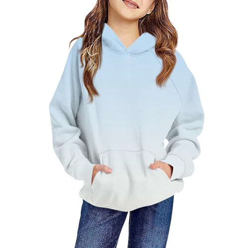 Girls Hoodies Tie Dye Long Sleeve Oversized Hooded Sweatshirts Loose Shirts Preppy Fall Pullover Hoodies Pocket Shirts