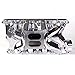 JGhyperX 7181 84023 Intake Manifold Aluminum Dual Plane Compatible with Ford Small Block Windsor 351/5.8L 1969-1997 SBF 351W 1,500-6,800 RPM V8 Engine Polished