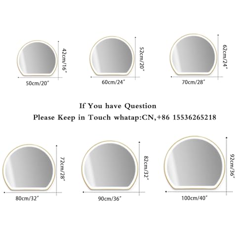 Miroir rond antibuée avec éclairage réglable pour coiffeuse - 6