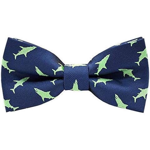 Carahere Boys Handmade Pre-Tied Bow Ties Novel Fun Pattern Bow Ties For Kids Green Cover