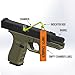 Nova Shock 10 Pack Green Chamber Safety Flag with 10 Pack Bonus Bright Orange Key Chain Tags - Universal Gun Accessories