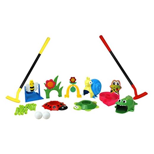 Party Hurray Children Golf Set, w/Golf Clubs, Practice Holes, Floral/Animal Obstacles, Golf Balls