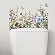 Grüne Pflanze Blätter Blumen WC Aufkleber Selbstklebend Badezimmer Wandaufkleber Grünes Blatt Floral Toilettendeckel Abziehbilder Badezimmer Spülkasten Dekor DIY Deckel und WC Aufkleber Deckel