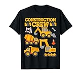 Construction Crew Worker Excavator Shirt Toddler Boys Girls T-Shirt