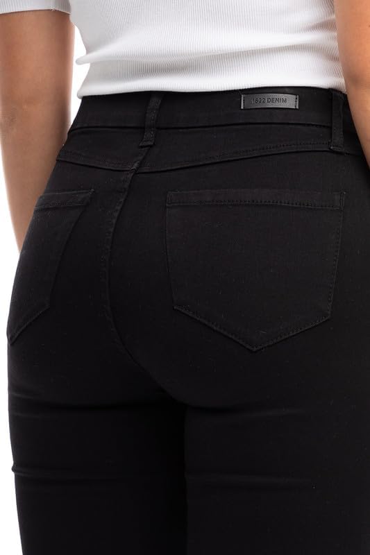 1822 Denim Holly Better Butter High-Rise Slim Boot Jeans for Women in Black - Ultra-Comfy Stretch with Sculpting Fit - Image 4