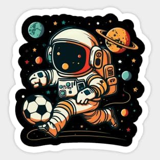 Pegatinas de vinilo camiseta de jugador de fútbol  Astronauta Playing Space- Calcomanías de vinilo para laptop, calcomanía para botella de agua,