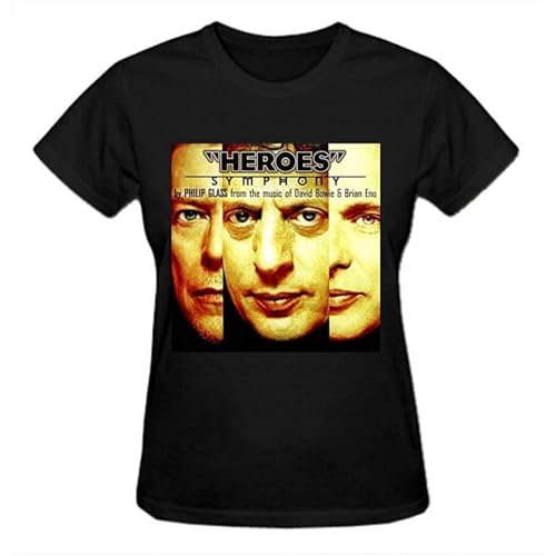 Photo de TOMORROWS Philip Glass Heroes Symphony from The Music Plain T Shirts for Women Crew Neck L
