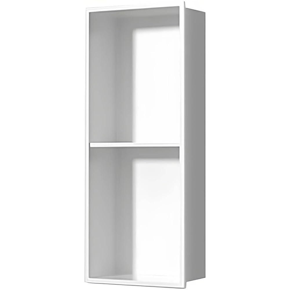 AYCDL Wall-Mounted Shower Recessed Shelf for Bathroom Easy Installation Above Waterproof Storage Solution Modern Design Space-Saving nizer,Bianco-70x28cm
