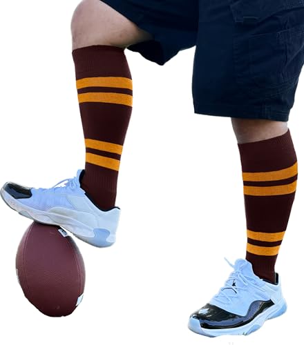 COUVER 4 White Stripes Knee High Softball Baseball Sports Tube Socks