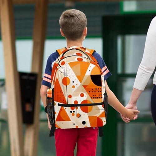 Sac à dos ado orange multicolore idéal pour le collège et lycée - 6