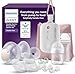 Philips AVENT Hands-Free-Milchpumpen-Starter-Set, Motor in Krankenhausqualität, spiegelt den Trinkrhythmus des Babys wider, bis zu 85 Pumpbewegungen pro Minute, Modell SCD553/11