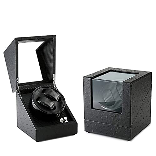 JIYTG Caja de almacenamiento automática para relojes de pulsera, 2 relojes de pulsera, 5 modos, motor silencioso, adecuado para caja de reloj automática doble