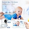 TEKXDD Baby Monitor No WiFi - with Camera, 5'' IPS Screen, 1000ft Range, Remote Pan Tilt Zoom, Night Vision, 2-Way Audio, Temperature Display, Long Battery Life - Safe Baby Camera Monitor