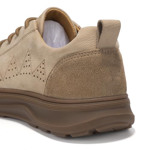 Womens Walking Shoes, Genuine Leather Low Top Men Casual Shoe with Oxford Rubber, Breathable and Durable, Suitable for Walk, Casual, Business 5