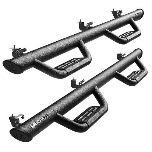Tyger Auto Tyger Access Running Boards Compatible with 2020-2026 Jeep Gladiator JT | TG-AS2J24006 | Textured Black Drop Step Rail
