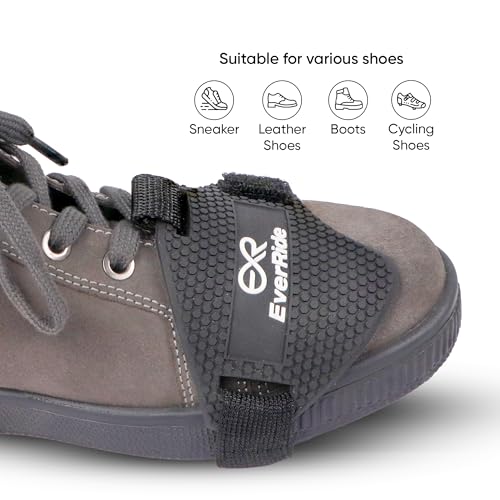 Image of Shoe Protector Gear Shift Pad - Anti-Slip Rubber Boot Guard for Motorcycle Riding Shoes | Durable, Easy to Wear, Long-Lasting Protection