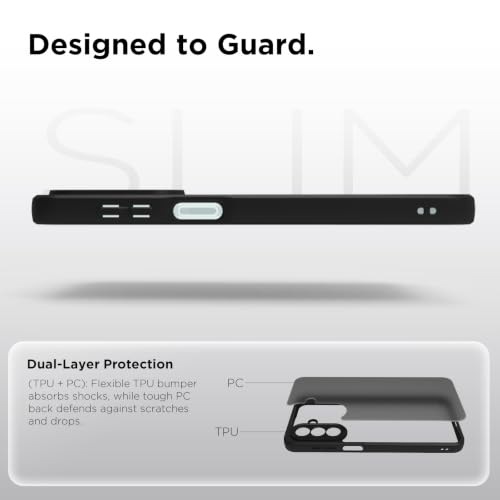 Image of RIGGEAR Shockproof Sleek Hybrid Armor Back Cover Case for Samsung Galaxy F70 Pro 5G (Smoke Black Matte PC + Black TPU Bumper)