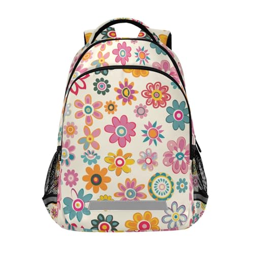 Flowers backpack for kids boys with chest clip book bags for youth mochilitas para ni?os