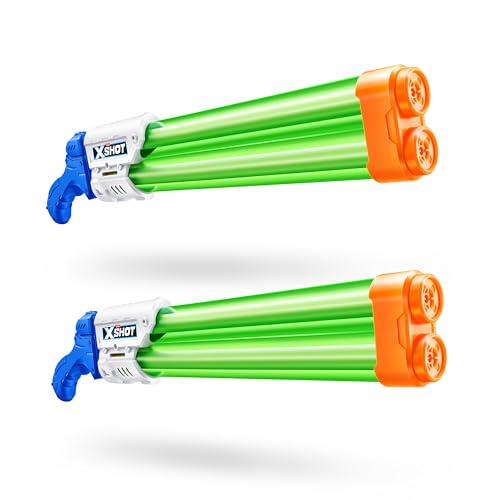 XSHOT Large Dual Stream Water Blaster 2 Pack by ZURU Dual Play Water Toy, Dual Stream Blaster, Big Water Toy for Children, Teen and Adults