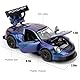 imtfzct 1/32 GT3RS Modellauto, Leichtmetallfahrzeug mit Pull Back Funktion, Kinderspielzeugauto mit Licht und Sound, Spielzeugauto, das die Tür öffnen kann, Geschenk für Kinder (violett)