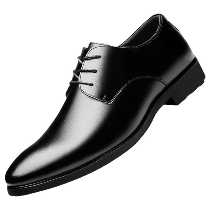 Men's Shiny Patent Leather Dress Shoes Oxfords PU Fashion Dress Sneakers Business Casual Derby Shoe Casual Work Office(12.5)