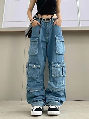MAEHARRT Womens Jeans High Waisted Baggy Denim Pants Y2k Wide Leg Oversized Jeans Trendy Streetwear Trousers2