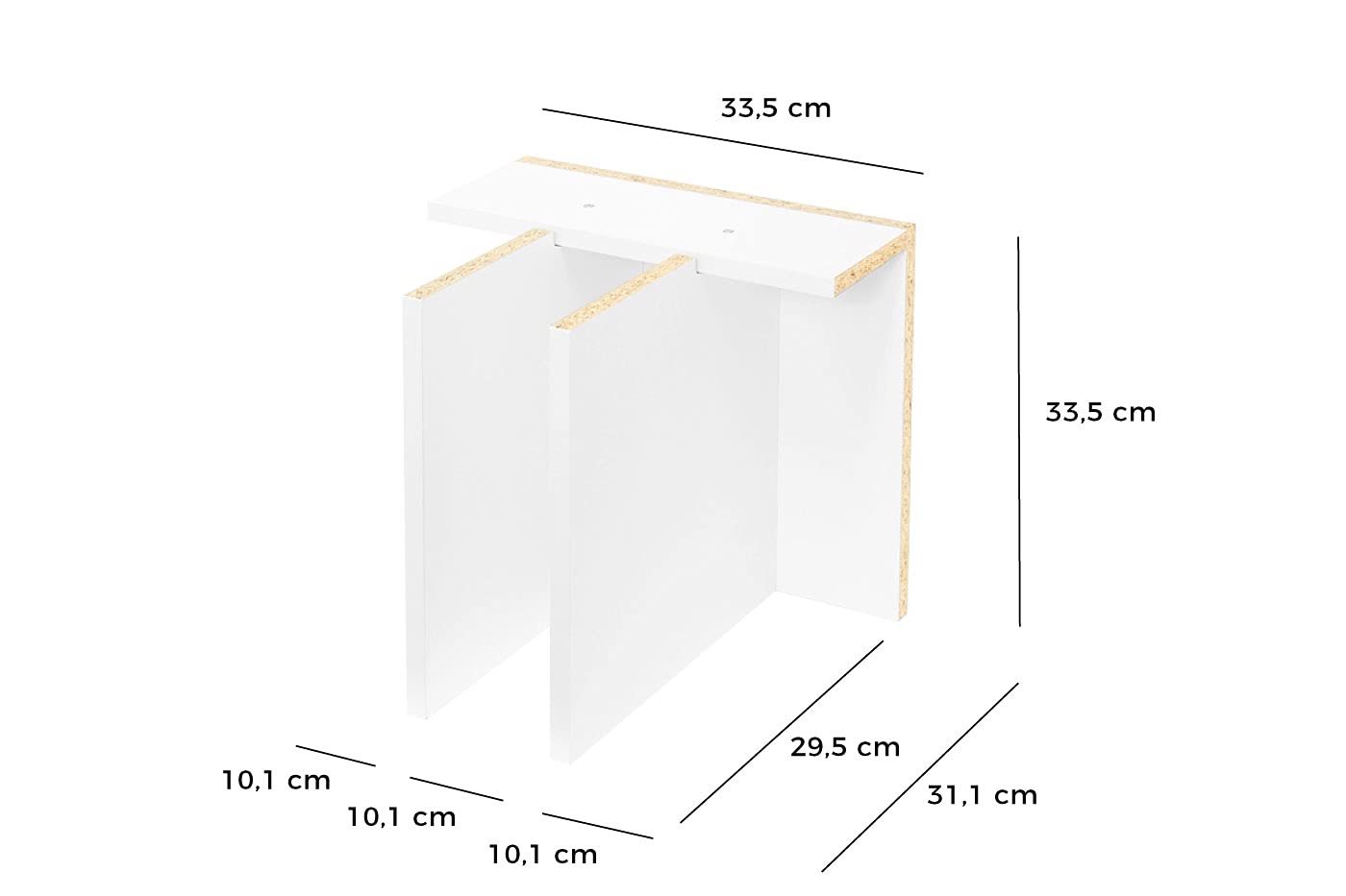 Kallax Expedit Regal Einsatz Schallplatten Aufbewahrung Schallplattenregal Vinyl Regaleinsatz vertikale Regalteilung auch für Bücher Fachteiler für 3 Einzelfächer 33,5 x 33,5 x 31 cm Weiß