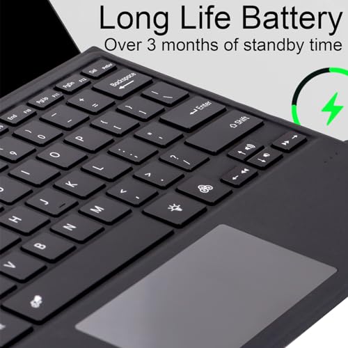 Zoof Type Cover For Microsoft Surface Pro 7 Plus/Pro 7 / Pro 6 / Pro 5 / Pro 4 / Pro 3, 12.3 Inch, Ultra-Slim Wireless Keyboard With Multi Touchpad Bluetooch Tablet Keyboard thumb #2