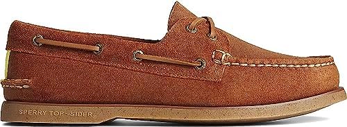 Sperry Men's Gold A/O 2-Eye Boat Shoe, TAN Suede, 11 | Image 2