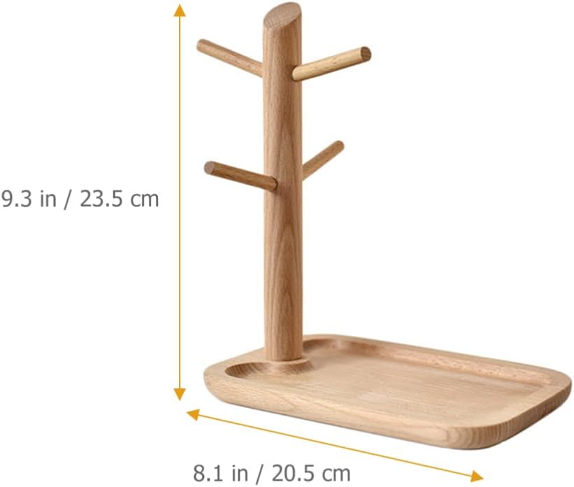 Housoutil Entryway Wood Key Tray Mens Valet Tray Perfume Jewelry Dishes Ring Holder Catchall Vanity Stand Hanging Organizer for Entryway Table Home