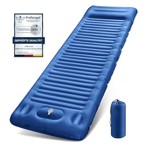JEMULICE Isomatte Selbstaufblasend, 12CM Verdicktes Aufblasbare Matratze Kleines Packmaß mit Fußpresspumpe & Kissen, Ultraleicht Wasserdicht Luftmatratze Camping, Schlafmatte Outdoor für Wandern JEMULICE Isomatte Selbstaufblasend, 12CM Verdicktes Aufblasbare Matratze Kleines Packmaß mit Fußpresspumpe & Kissen, Ultraleicht Wasserdicht Luftmatratze Camping, Schlafmatte Outdoor für Wandern