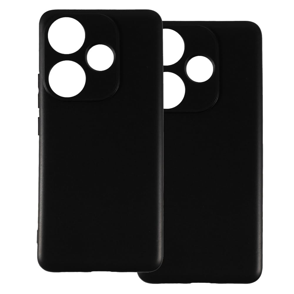 2-Pack TPU Case Compatible with Xiaomi Poco F6 5G Phone Cover - Shockproof Flexible Protective Accessories with Precise Cutouts (Black)