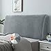 Copertura Per Testiera, Fodera per Testiera Del Letto Tessuto in Velluto Elasticizzato, copertura protettiva con fondo elastico per la decorazione del letto (Grigio chiaro, lunghezza: 150cm-170cm)
