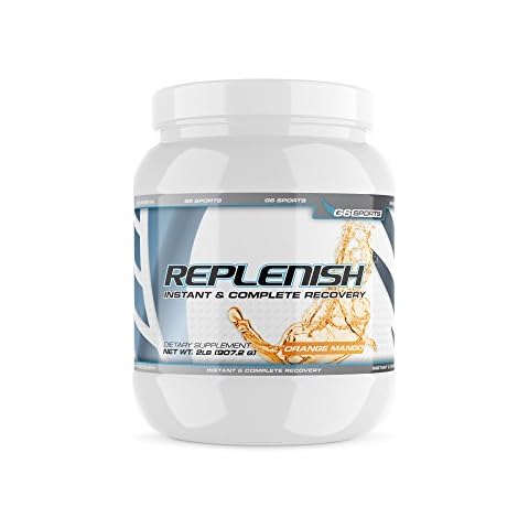 G6 Sports Nutrition Replenish Instant & Complete Recovery (Post Workout Formula, 11g of BCAAs & EAAs, 20g Whey Protein, 1000mg Creatine MagnaPower, Zero Refined Sugars) – 2lb Jar – Orange Mango Cover