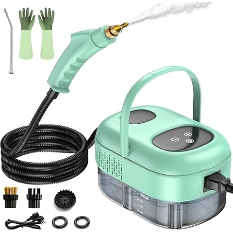 AUXCO Handheld Steam Cleaner with Smart Touch Screen,High Pressure Steamer for Cleaning, Portable Steam Cleaner for Home,Steam Cleaner for Furniture,Car,Kitchen, Bathroom, Grout and Tile Cover