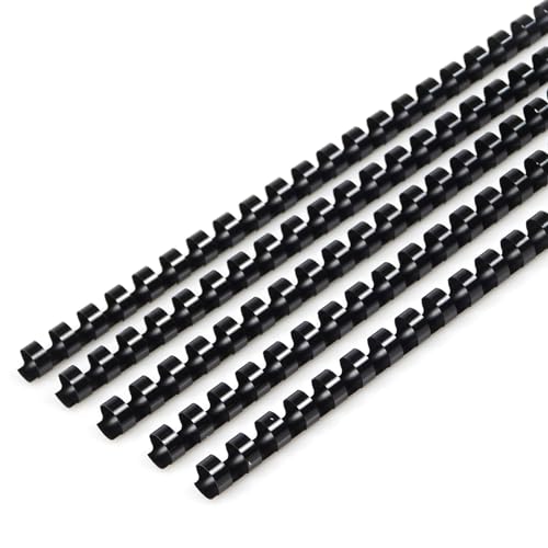 RAYSOONER CR12 ブラック 製本リング マルチサイズ 穴径:12mm A4サイズ 1箱=100本 黒
