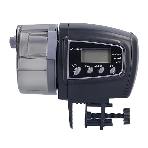 Alimentador automático de peces Fdit de 100g con pantalla digital LCD y temporizador para acuario 4