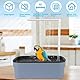 AzulLanse Vogelbad Duschwanne Papagei Automatische Badewanne mit Dusche,Haustier-Umlaufwasserbad,USB-Wasserpumpe,Sprühhebel,2 Molar Stone (weiß)