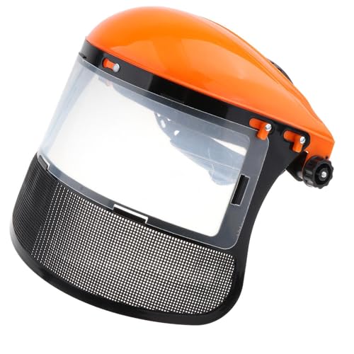 MagiDeal Timmer Face Work Equipment o protezione della protezione faccia da rallino per rasaerba per motoseghe, Orangina