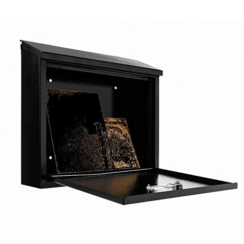 Mcb Wall Mounted Lockable Metal Mailbox (Black) #TOP3
